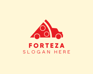 Pizza Food Truck Delivery logo design