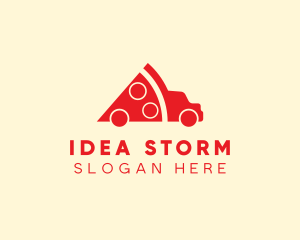 Pizza Food Truck Delivery logo design