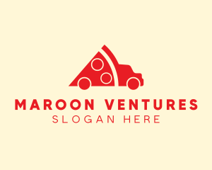 Pizza Food Truck Delivery logo design