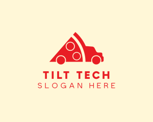 Pizza Food Truck Delivery logo design