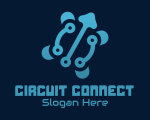 Circuits - Blue Turtle Circuits logo design