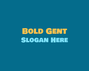 Friendly Bold Text logo design