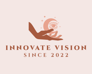 Visionary - Moon Eye Hand Oracle logo design