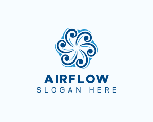 Air Condition Fan Whirlwind logo design