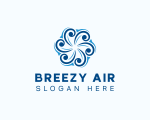 Air Condition Fan Whirlwind logo design