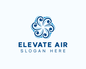 Air Condition Fan Whirlwind logo design