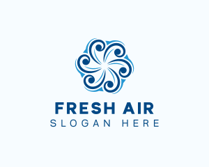 Air Condition Fan Whirlwind logo design