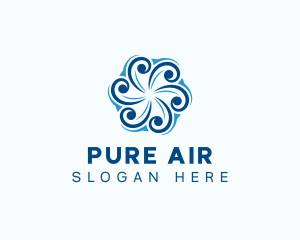 Air Condition Fan Whirlwind logo design