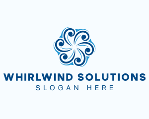 Whirlwind - Air Condition Fan Whirlwind logo design