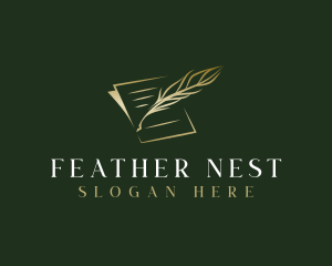 Feather - Writing Feather Document logo design