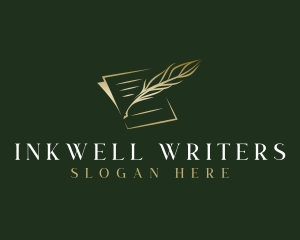 Writing - Writing Feather Document logo design