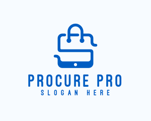 Procurement - Mobile Shopping Bag logo design