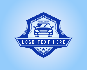 Taser - Police Car Shield logo design