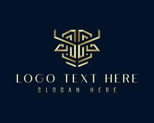 Premium Bull Horn logo design