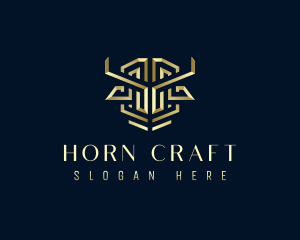 Premium Bull Horn logo design