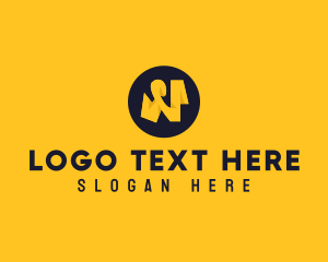Lettermark - Playful Circle Letter N logo design