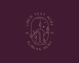 Religion - Candle Light Floral logo design