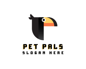 Toucan Bird Beak logo design