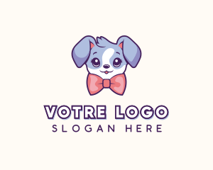 Bow Tie - Puppy Dog Grooming logo design