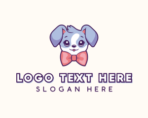 Bow Tie - Puppy Dog Grooming logo design