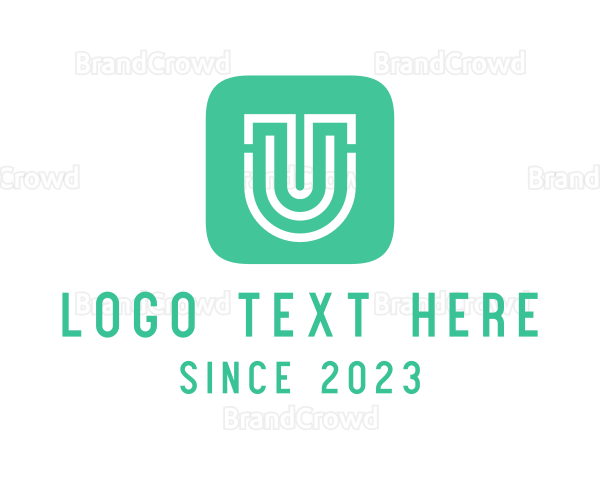 Letter U App Icon Logo