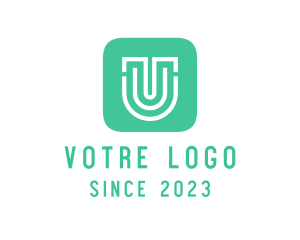 Mobile Application - Letter U App Icon logo design