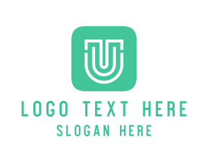  Letter U App Icon Logo