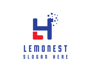 Pixel Tech Letter LH Logo