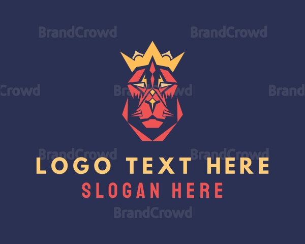 Geometric Lion Royalty Logo