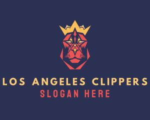 Geometric Lion Royalty Logo