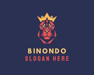 Strength - Geometric Lion Royalty logo design