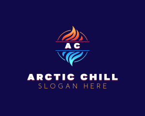 Cold - Hot Cold HVAC logo design