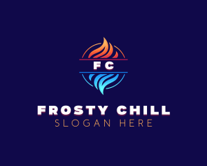 Cold - Hot Cold HVAC logo design