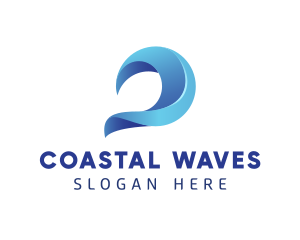 Coast - 3D Wave Surfer logo design