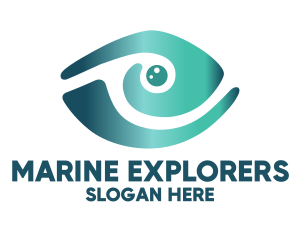 Abstract Marine Eye  logo design