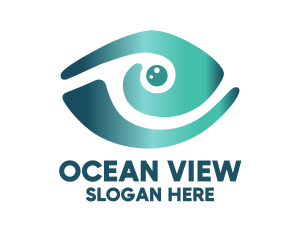 Abstract Marine Eye  logo design