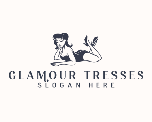 Sexy Pinup Lady logo design