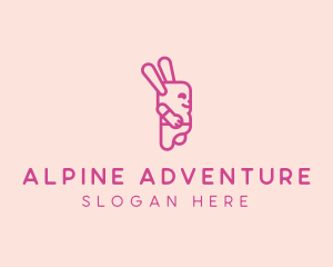 Pink Chubby Bunny logo design