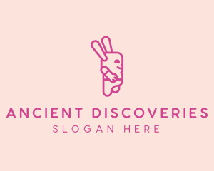 Pink Chubby Bunny logo design