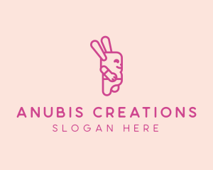 Pink Chubby Bunny logo design