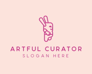 Pink Chubby Bunny logo design