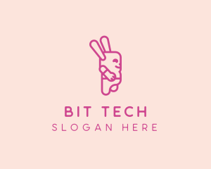 Pink Chubby Bunny logo design