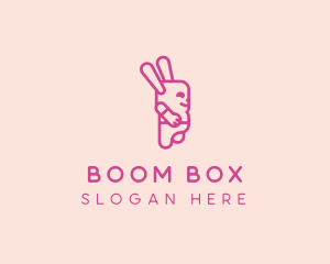 Pink Chubby Bunny logo design