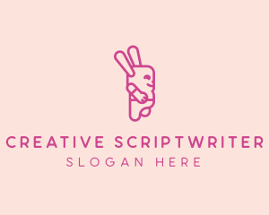 Pink Chubby Bunny logo design