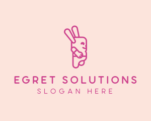 Pink Chubby Bunny logo design