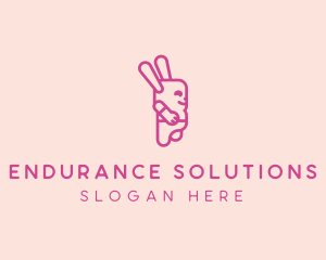 Pink Chubby Bunny logo design