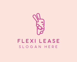 Pink Chubby Bunny logo design