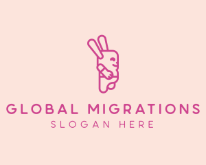 Pink Chubby Bunny logo design