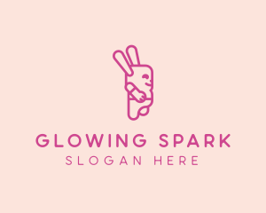 Pink Chubby Bunny logo design