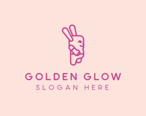 Pink Chubby Bunny logo design